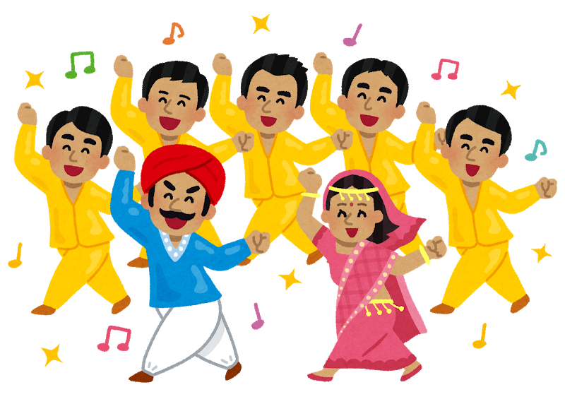 踊るインド人